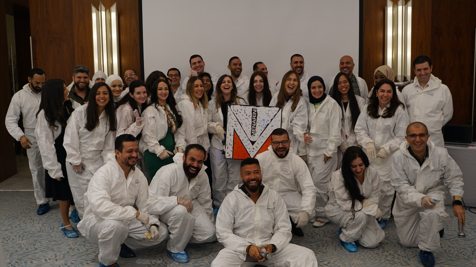 A team in forensic overalls at the end of a CSI investigation