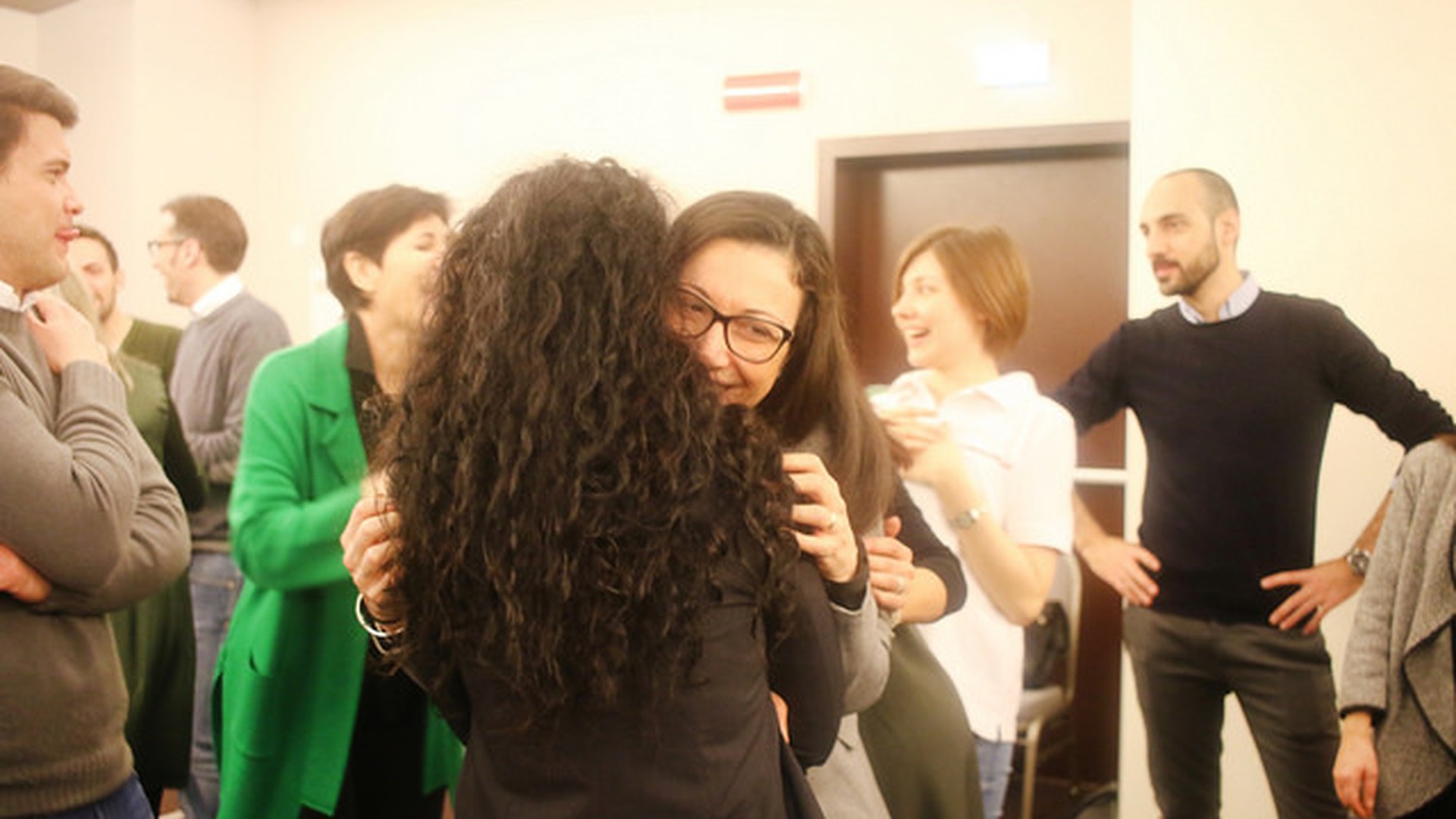 A group working through an improvisation exercise