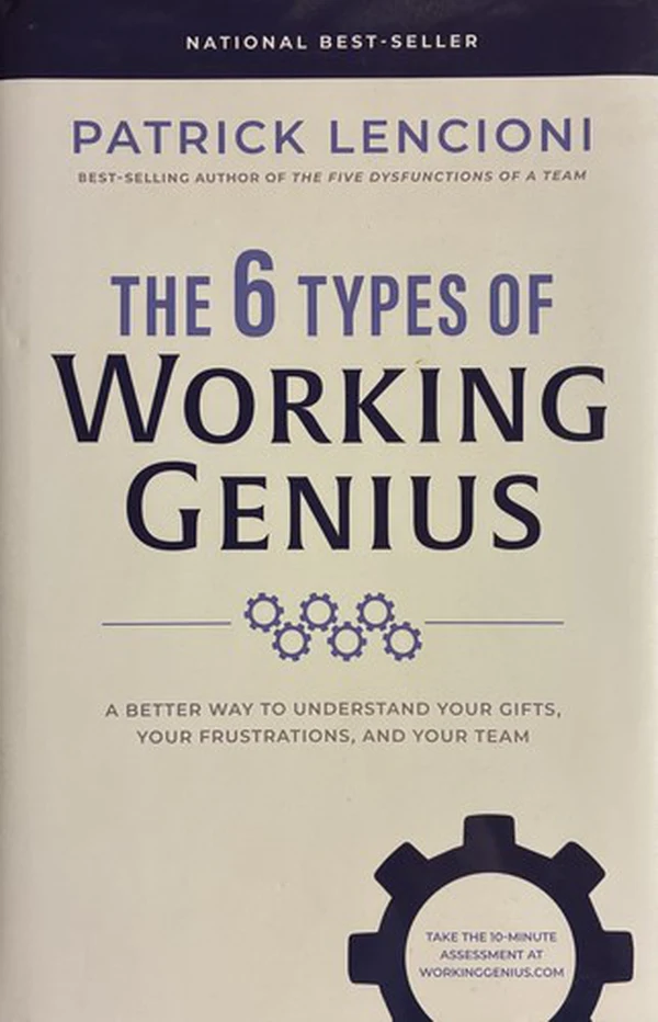 The 6 Types of Working Genius by Patrick Lencioni, book cover